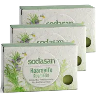 SODASAN Haarseife Rosmarin 100 g 3er Pack