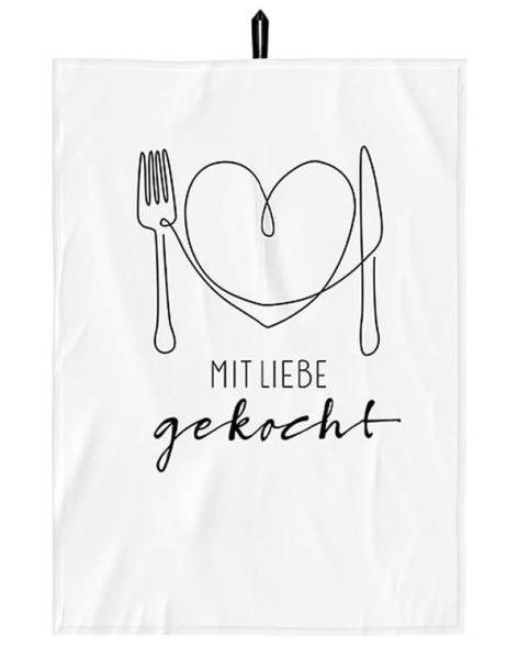la vida Geschirrtuch Mit Liebe gekocht