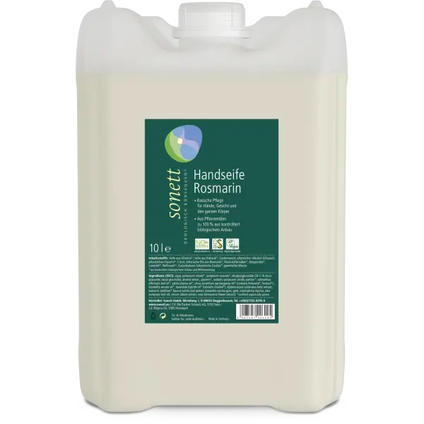 Sonett Handseife Rosmarin 10 Liter | Naturhaus GmbH