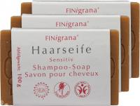 FINigrana Aleppo Haarseife sensitiv m. Schwarzkümmelöl 100 g 3er Pack