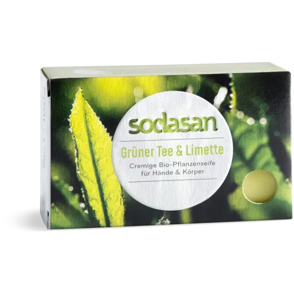 SODASAN Stückseife Grüner Tee u. Limette 100 g | Naturhaus GmbH