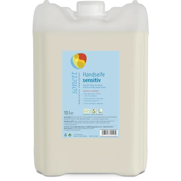 Sonett Handseife sensitiv 10 Liter | Naturhaus GmbH