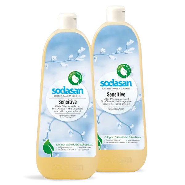 SODASAN Flüssigseife Sensitiv 2 x 1 Liter | Naturhaus GmbH