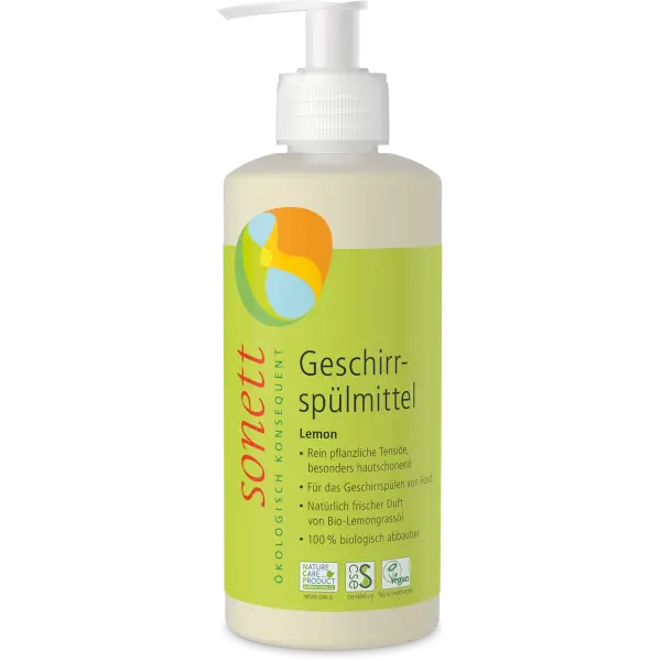 Sonett Geschirrspülmittel Lemon 300 ml | Naturhaus GmbH